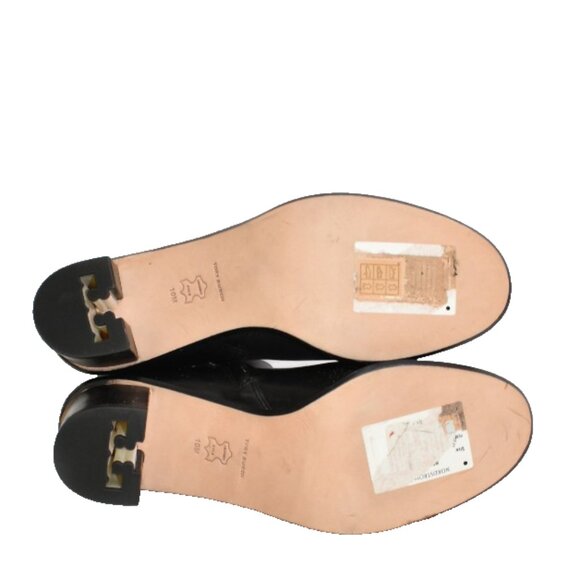 New! Tory Burch Brooke Stamped Heel Leather Bootie Black 10 M DD456A SN 148024 - Picture 6 of 6